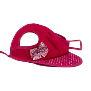Boné para Cachorro com viseira cor rosa tamanho G