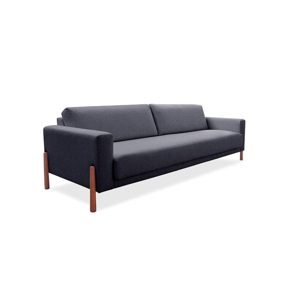 Sofá 3 Lugares Laura Linho Cinza 180 cm