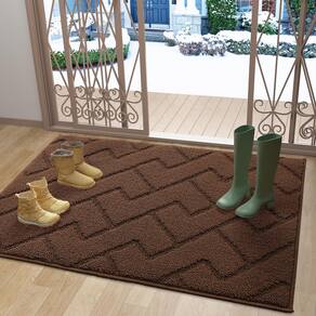 Tapete de porta interno OLANLY Coffee 100x80cm resistente à sujeira