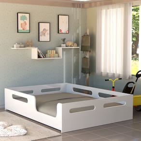 Cama Montessoriana Padrão Casal Em MDF Sem Colchão