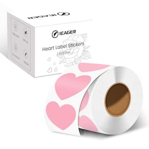 Adesivos térmicos iEager em forma de coração de 5 cm 500 etiquetas