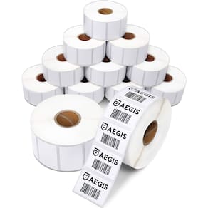 Etiquetas térmicas diretas multiuso Aegis Adhesives 1,5x1cm