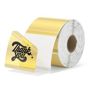 Etiquetas térmicas MUNBYN Gold Transparent 5x5cm 500 Etiquetas