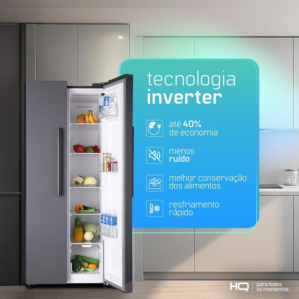 Geladeira Refrigerador HQ Frost Free Side | Casas Bahia