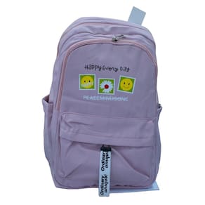 Mochila Casual Feminina Happy Every Day Rosa Claro - Quanhe