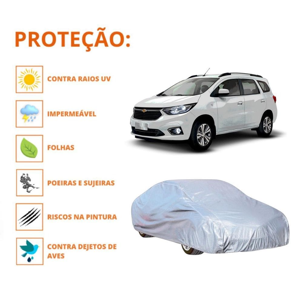 Capa Cobrir Carro Chevrolet Spin Com Proteção Impermeável