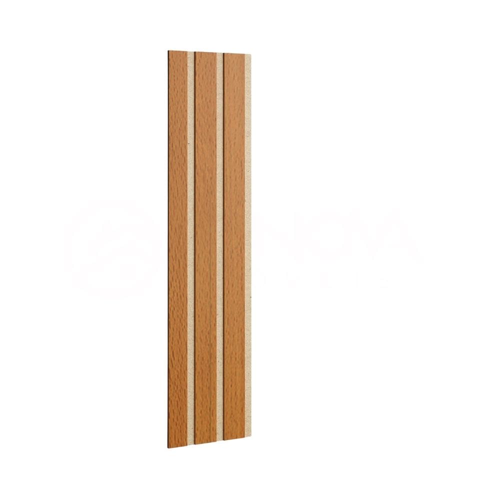 Kit 10 Placa Auto Adesivos MDF Ripado Módulos Painel Decorativo