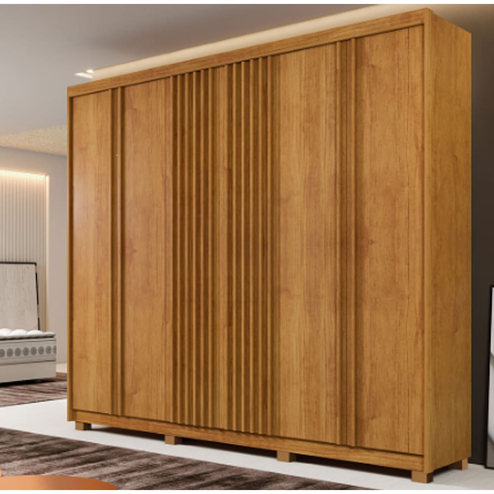 Guarda Roupa Montreal 6 Portas Ripado Benetil Móveis - Cinamomo