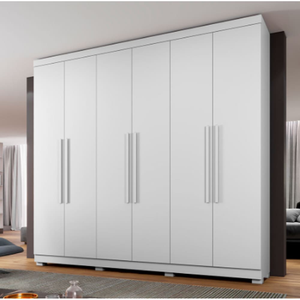 Guarda Roupa New Master 6 Portas Benetil Móveis - Branco