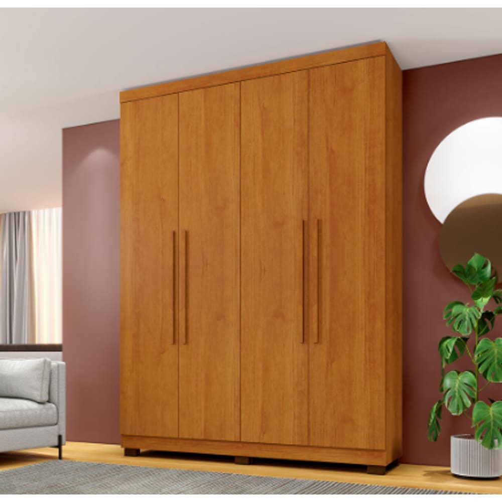 Guarda Roupa New Master 4 Portas Benetil Móveis - Cinamomo