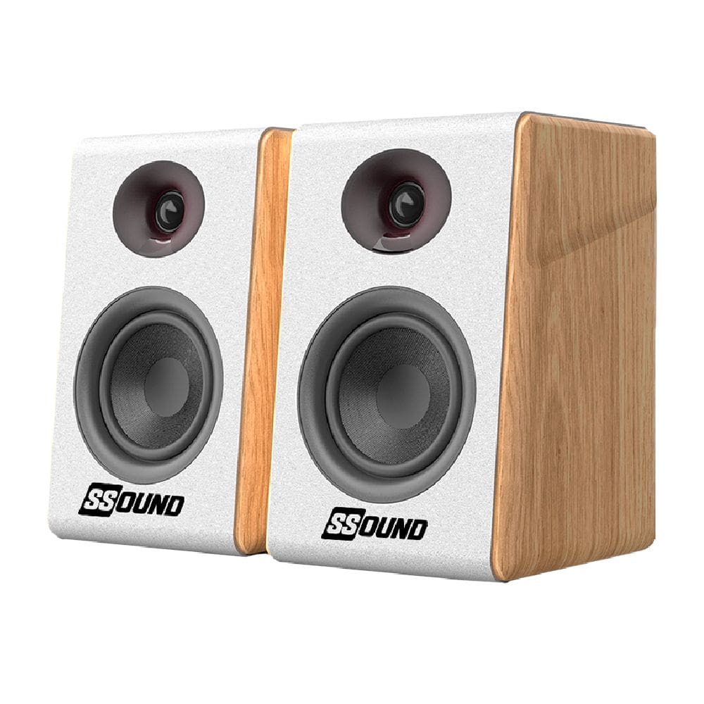 Monitor de Áudio Ssound SS-003 80W RMS Bluetooth/Optical/USB/RCA-Branco