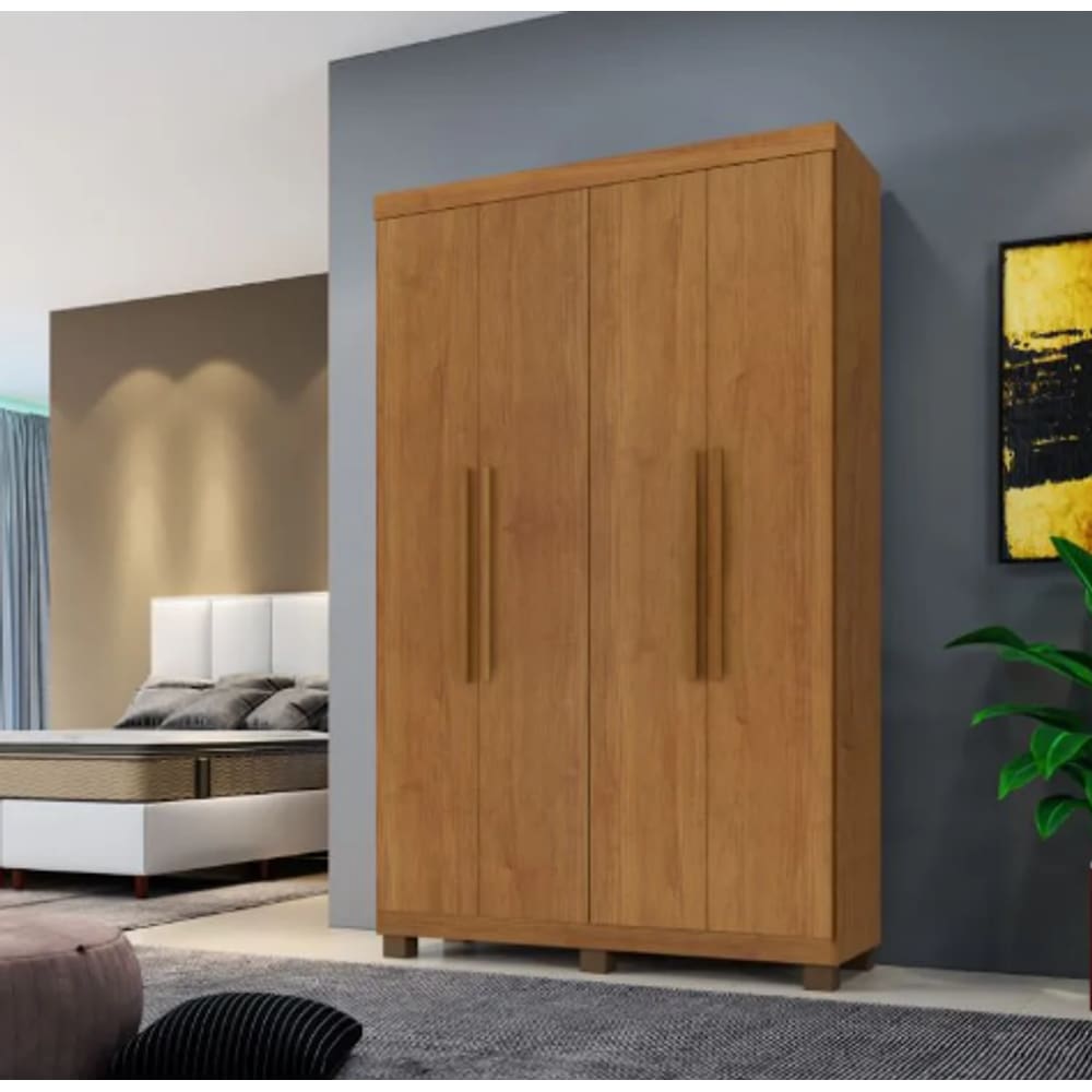 Guarda Roupa Milão 4 Portas 100% MDF Benetil Móveis - Cinamomo