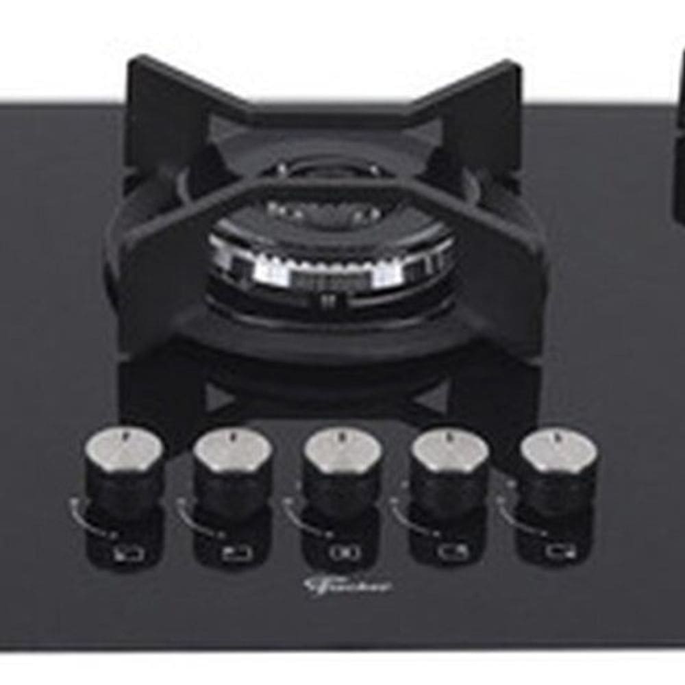 Cooktop A Gas Vidro Infinity 5 Bocas 48x77cm - Fischer