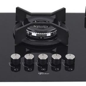 Cooktop A Gas Vidro Infinity 5 Bocas 48x77cm - Fischer