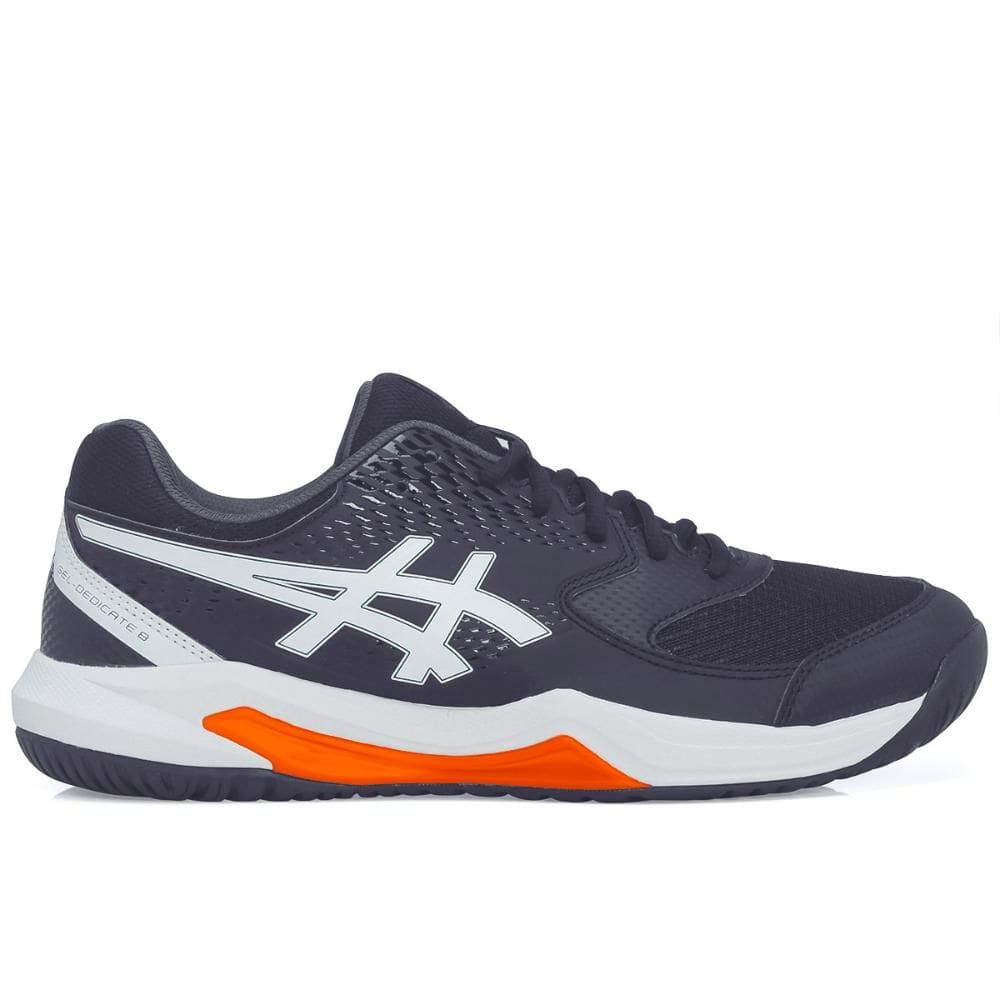 Tênis Asics Gel Dedicate 8 - All Court - Marinho Branco e Laranja