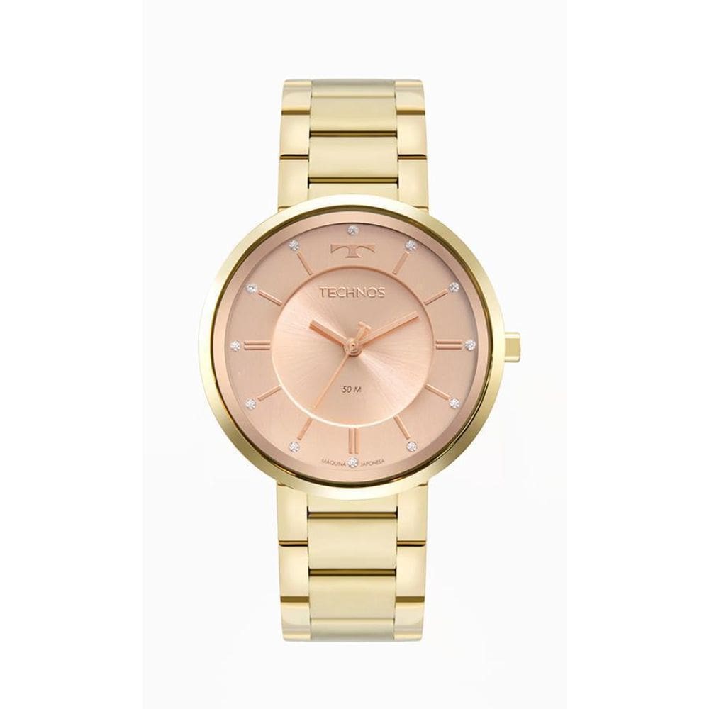 Relógio Technos Feminino Ref: 2035Mxa/1T Fashion Dourado