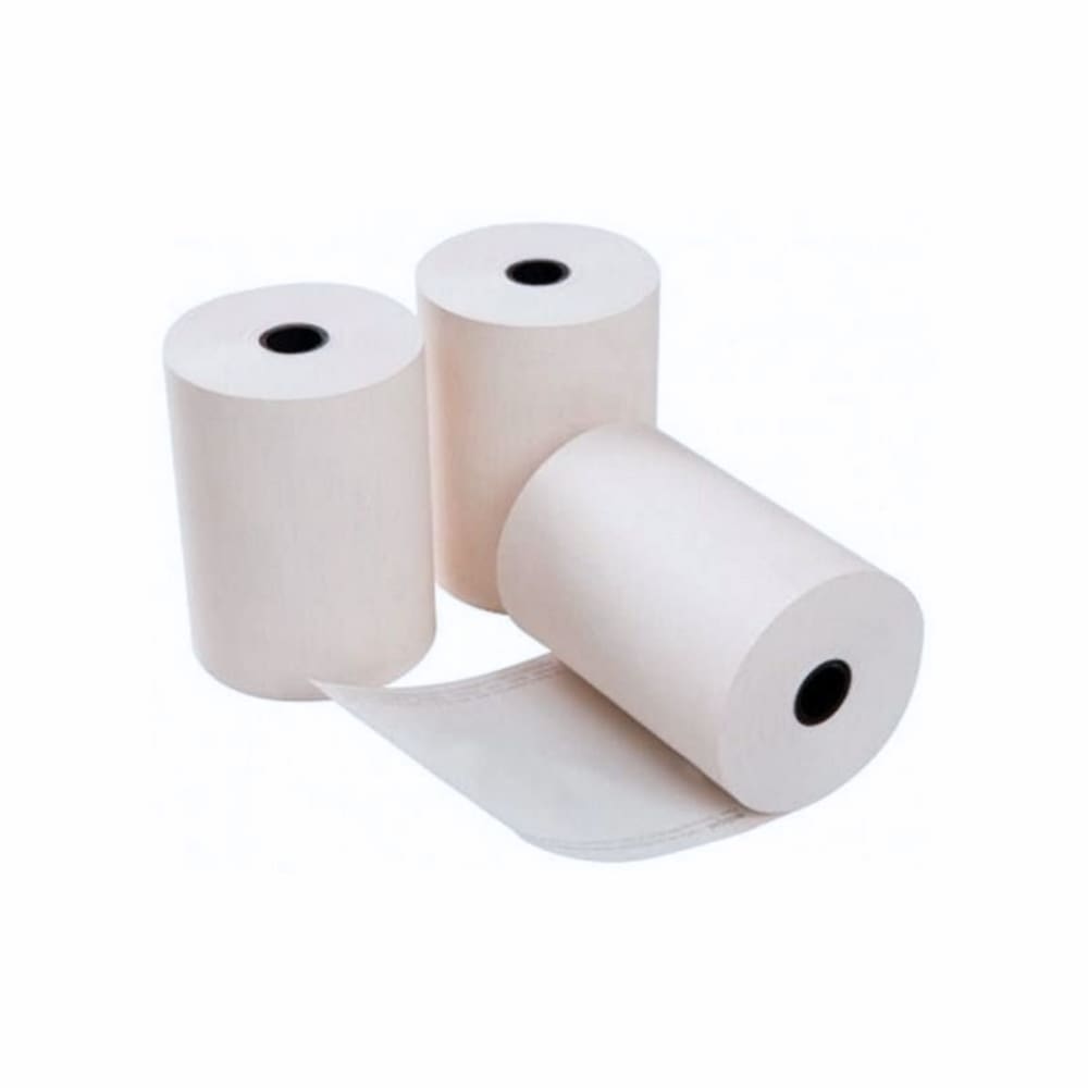Bobina Térmica Sensível para Relógio de Ponto/ Comprovantes Fiscais Caixa com 50 Unidades 57mm x 15m Plavitec - Branca