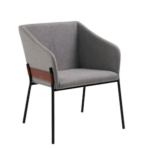Poltrona Jobim Base em Aço 77cm x 64cm x 61cm Preto/Cinza/Marrom
