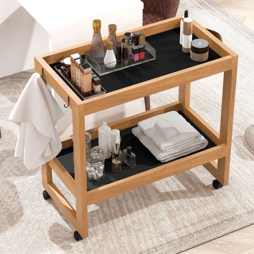 Carrinho Auxiliar Pedicure Genebra Preto