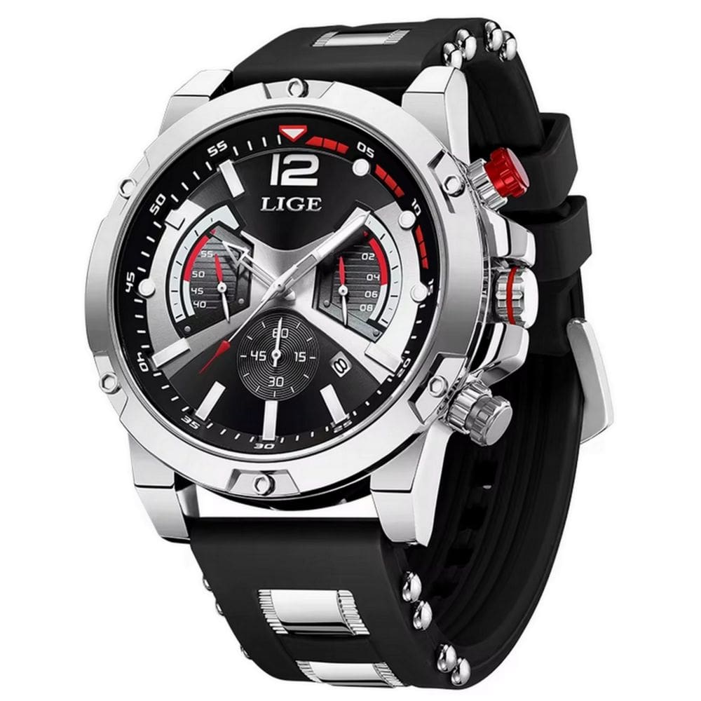Relógio de quartzo masculono luminoso design robusto esportivo impermeável À Prova D`Água 3atm