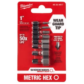 Kit Bit Hexagonal Shockwave Com 08 Pçs 48-32-4617 Milwaukee