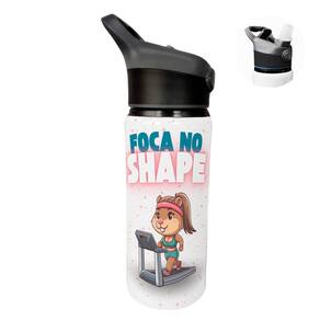 Garrafa Squeeze 600ml Capivara Academia Foca no shape