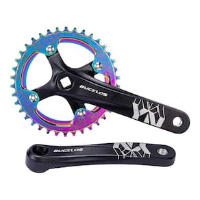 Bicicleta de montanha BTT com manivela BUCKLOS, velocidade única, 170 mm