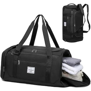 Bolsa de ginástica Laripwit 40L, mochila de viagem esportiva média com sapato
