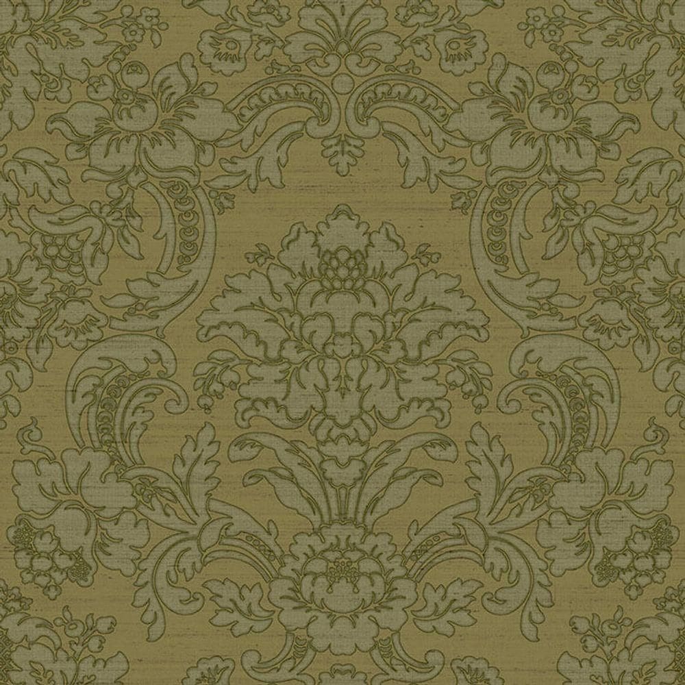 Papel De Parede Tradizioni Damask Verde 33347