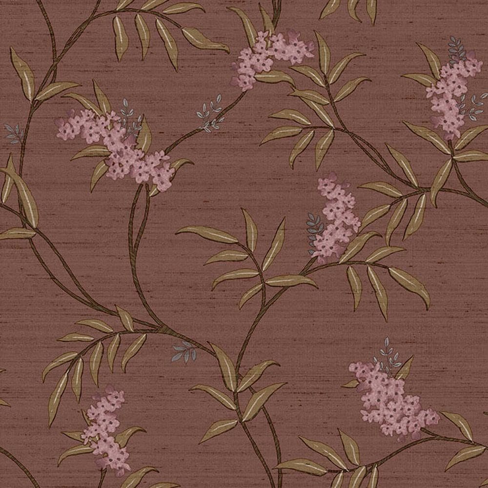 Papel De Parede Tradizioni Floral Vinho 33308