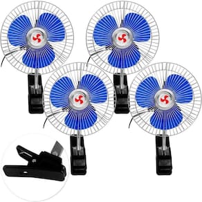 Kit 4 Mini Ventilador Veicular Carro Caminhão ônibus De 15cm