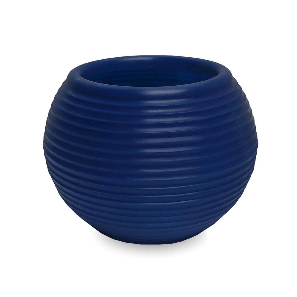Vaso De Flor Cônico Decorativo Em Polietileno 30X40 Marinho