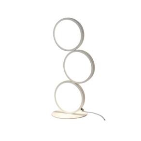 Luminária De Mesa Em Forma De 3 Anéis Minimalista Branco