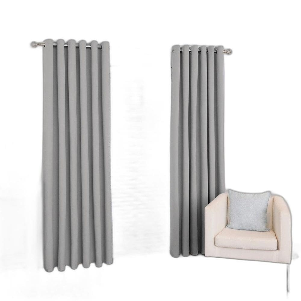 Cortina Cinza-Claro Oxford 300X280 Sala Fabritex Enxovais