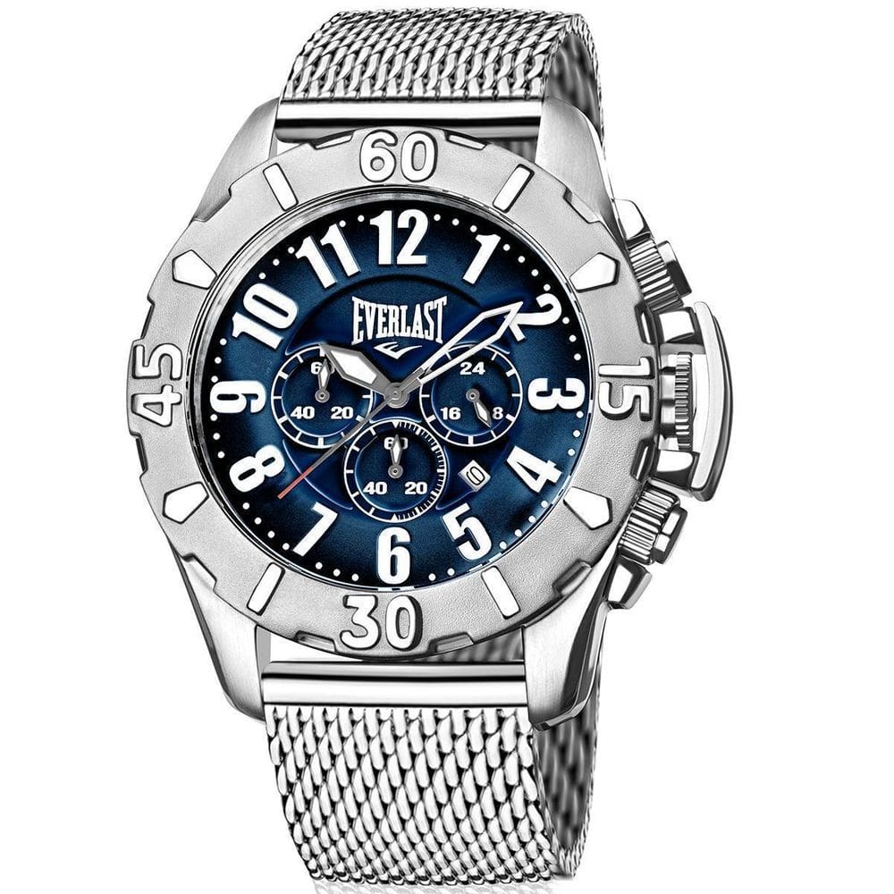 Relógio Masculino Everlast Prateado À Prova D`Água E25415