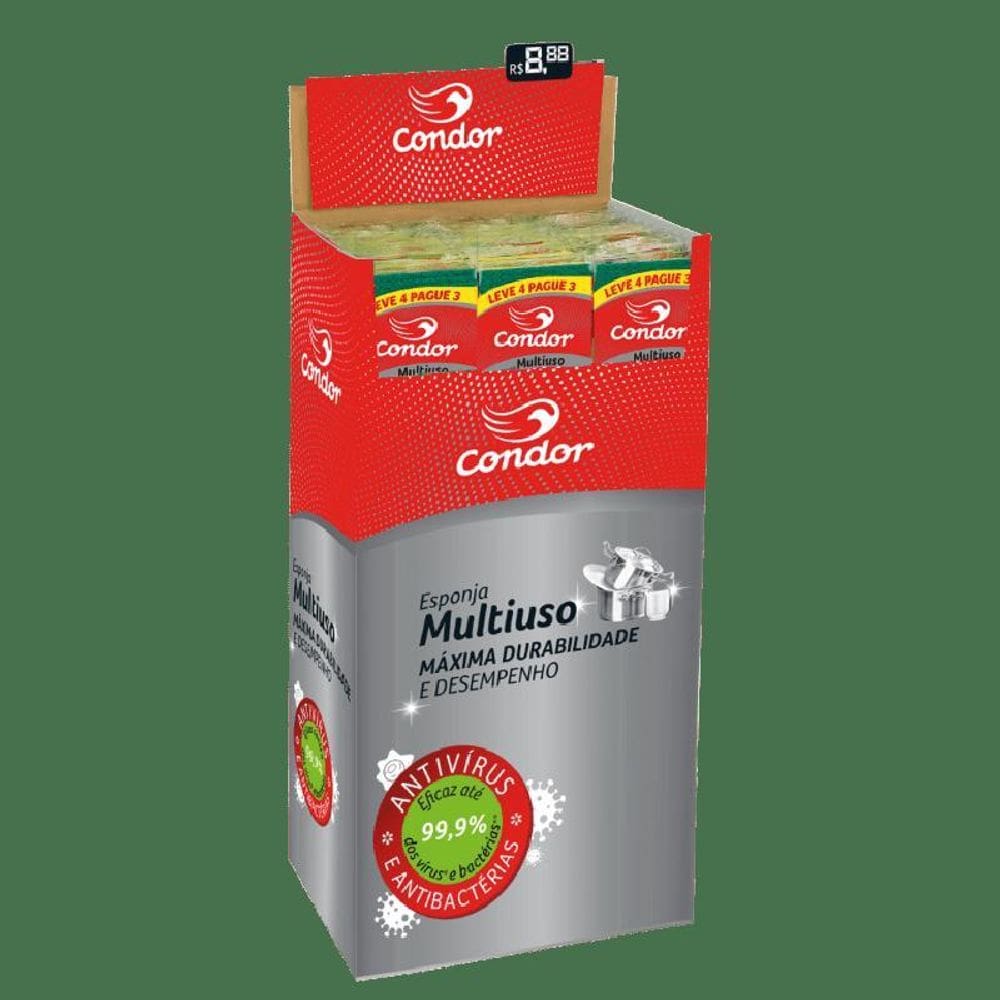 Kit 640 Unidades Esponja Bucha Multiuso Condor 160 Pacotes X