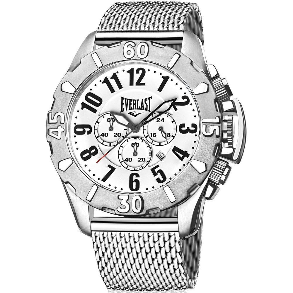 Relógio Masculino Everlast Prateado À Prova D`Água E25515