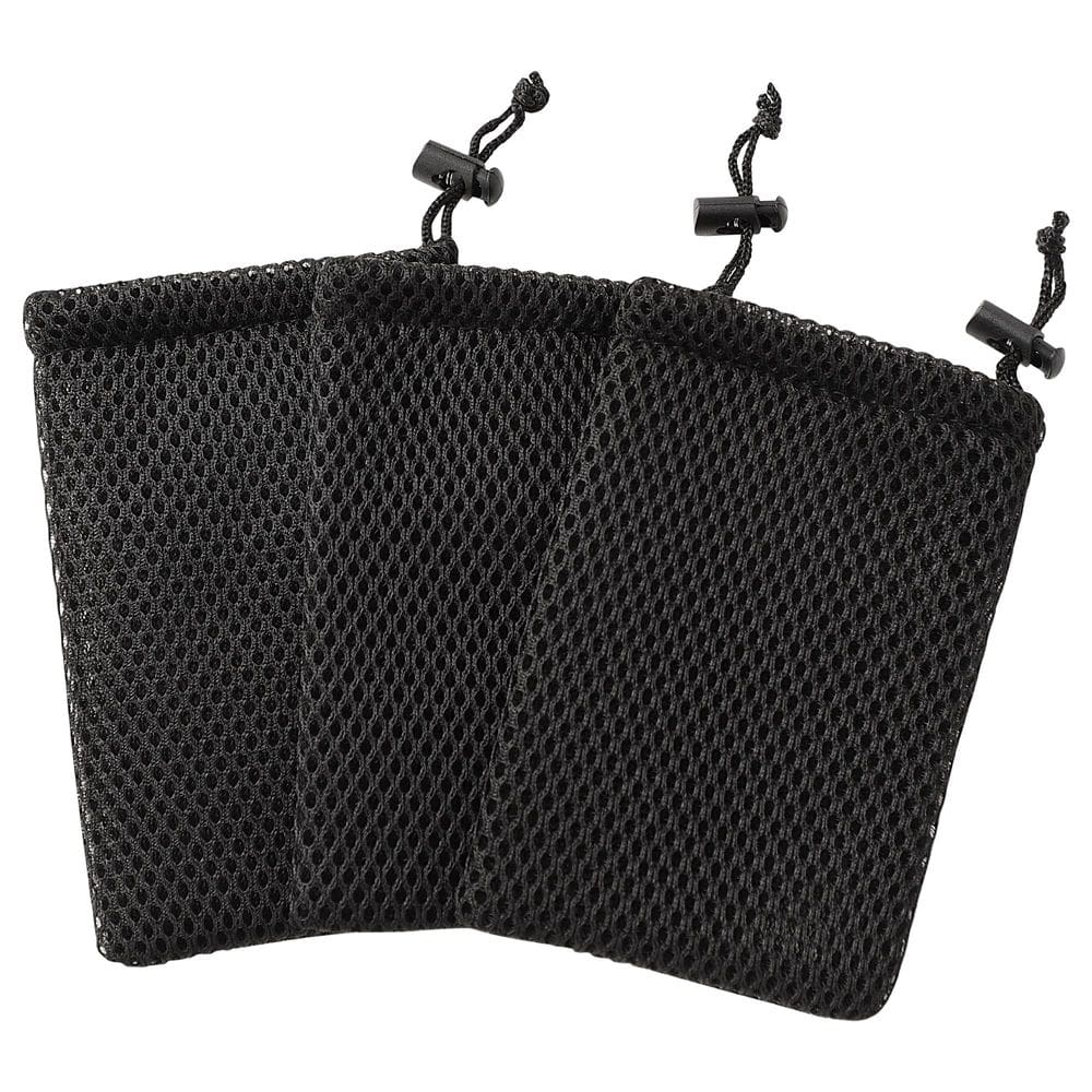 Bolsas com cordão Luxcell Nylon Mesh 13 x 9 cm pretas (3 unidades)