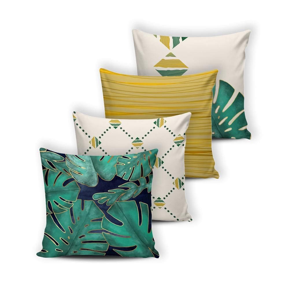 Kit 4 Capas De Almofada Modern Print 42 Cm X 42 Cm - 037