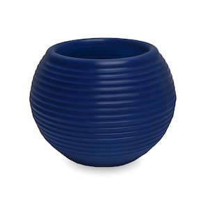 Vaso De Flor Cônico Decorativo Em Polietileno 30X40 Marinho