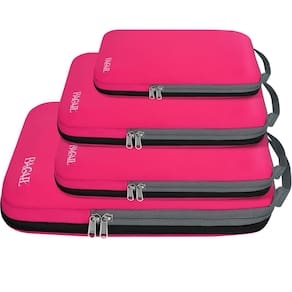Cubos de embalagem de compressão BAGAIL 4/6/8 Set Travel Fuchsia