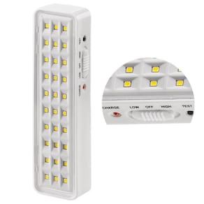 Luminária De Emergência 30 Leds Bivolt Recarregável Branco