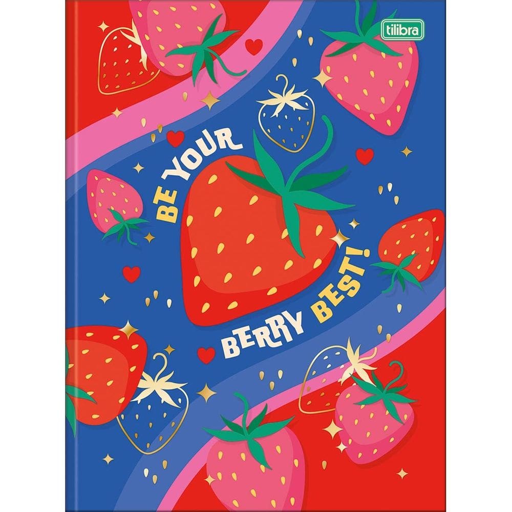 Caderno Espiral Desenho e Cartografia Be Berry Morangos 80 Folhas Capa Dura Tilibra