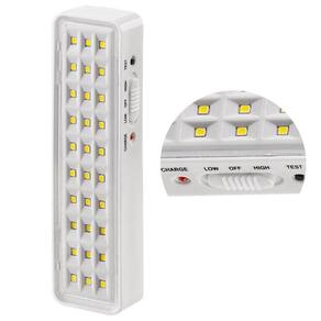 Luminária Emergência Branco Recarregável Lanterna Iluminação