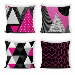 Kit 4 Capas De Almofada Modern Print 42 Cm X 42 Cm - 053