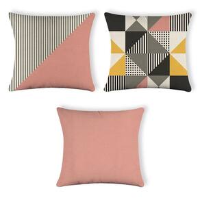 Kit 3 Capas De Almofada Em Linho Linen Print 42X42 - 008