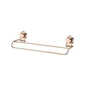 Toalheiro Duplo 45cm com Ventosas Rosé Gold Future A Vácuo