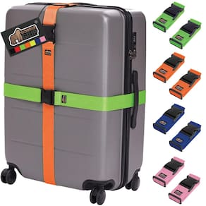 Alças de bagagem Gorilla Grip Heavy Duty, pacote com 8, multicoloridas