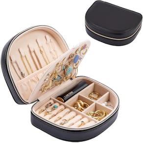 Caixa de joias ProCase Travel Size em couro PU em forma de concha