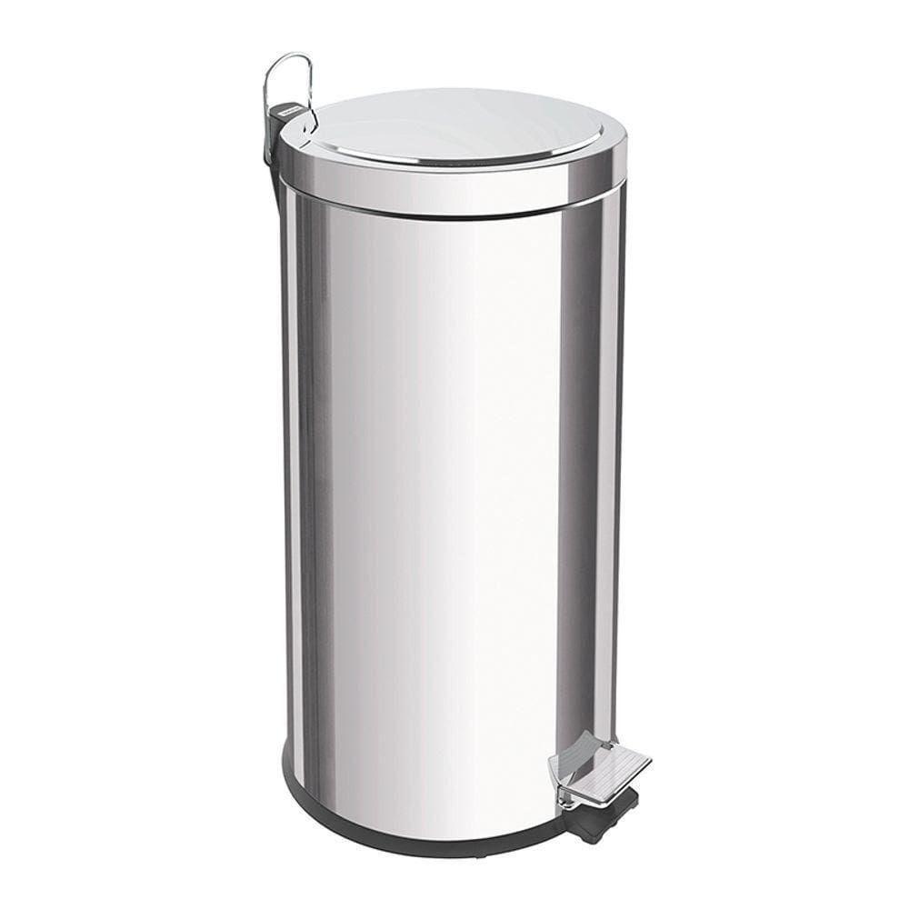 Lixeira Tramontina Brasil Com Pedal 30l Redonda Inox 94538130